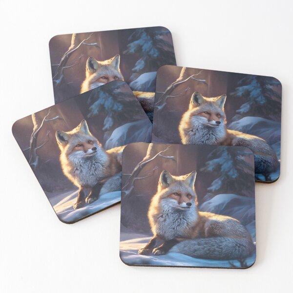 Artikelvorschau, Fuchs-Porträt. Winterfuchs, Fuchs im Schnee, Fuchs-Malerei, Michelangelo-Stil entworfen und verkauft von FoxVibes.