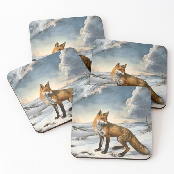 Artikelvorschau, Fuchs-Porträt. Winterfuchs, Fuchs im Schnee, Fuchs-Malerei, Michelangelo-Stil entworfen und verkauft von FoxVibes.
