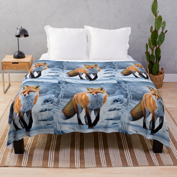 Artikelvorschau, Fuchs-Porträt. Winterfuchs, Fuchs im Schnee, Fuchs-Malerei, Michelangelo-Stil entworfen und verkauft von FoxVibes.