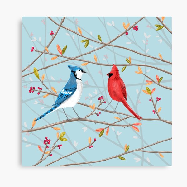 Cardinal And Blue Jay Birds Diamond Painting 