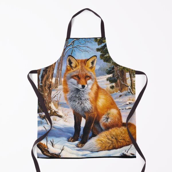 Item preview, Fox Portrait. Winter fox, fox in the snow, fox painting, Michelangelo style designed and sold by FoxVibes.