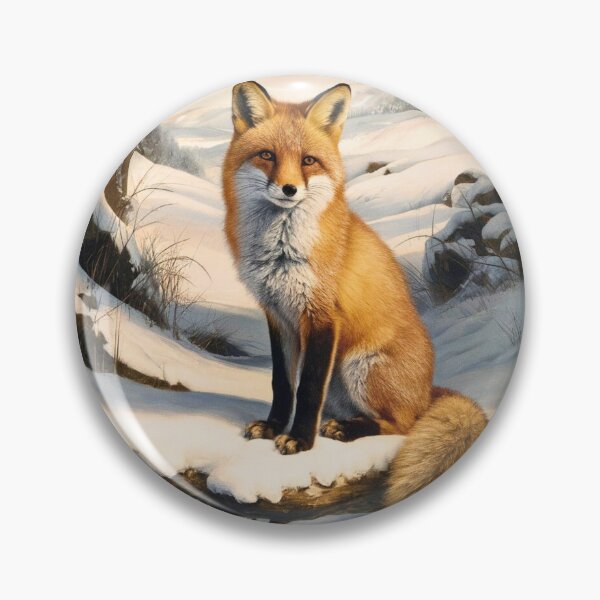 Item preview, Fox Portrait. Winter fox, fox in the snow, fox painting, Michelangelo style designed and sold by FoxVibes.
