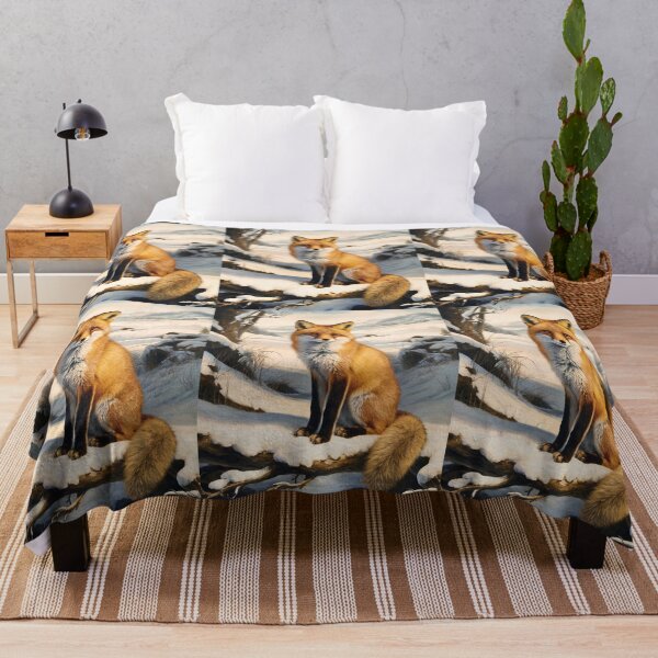 Artikelvorschau, Fuchs-Porträt. Winterfuchs, Fuchs im Schnee, Fuchs-Malerei, Michelangelo-Stil entworfen und verkauft von FoxVibes.