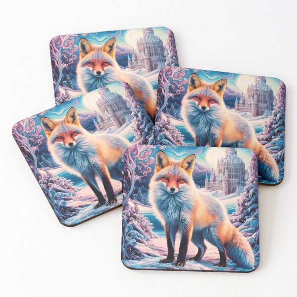 Artikelvorschau, Fuchs-Porträt. Winterfuchs, Fuchs im Schnee, Fuchs-Malerei, Michelangelo-Stil entworfen und verkauft von FoxVibes.