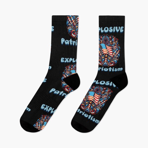 Item preview, Explosive Patriotism 4th of July Celebration Funny Quote designed and sold by AnalajiaDesigns.