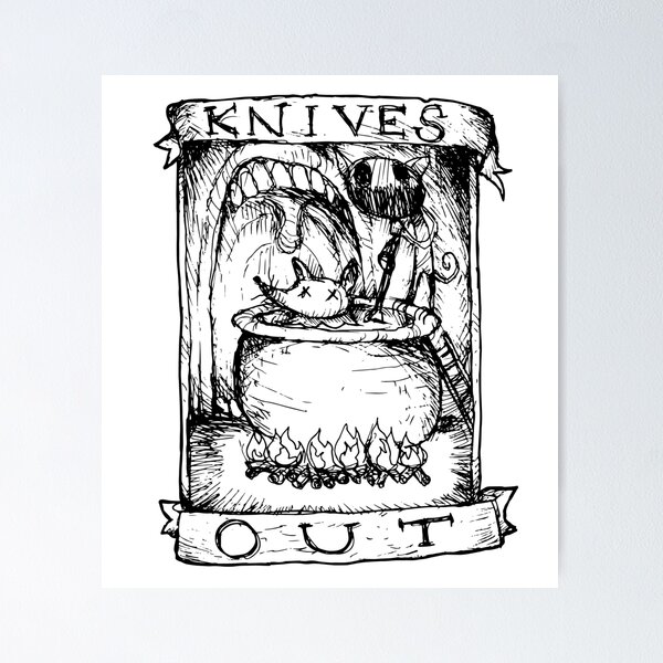 Item preview, Knives Out Illustrated Lyrics designed and sold by bangart.