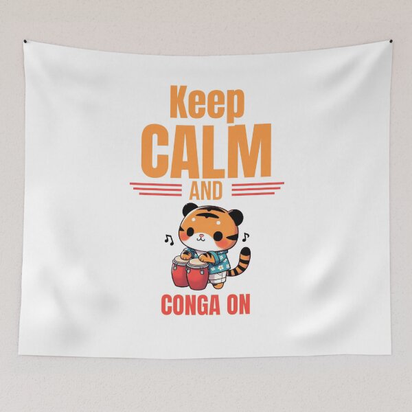 Item preview, Conga Drum Tiger designed and sold by LemuellTrends.