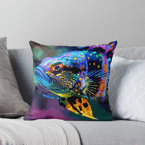 Item preview, Colorful vibrant African OB Peacock Cichild  designed and sold by Artbyminga.