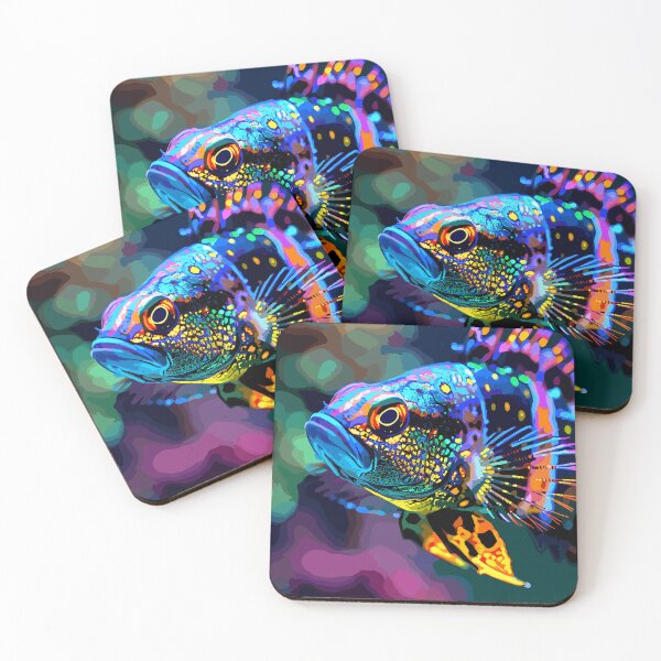 Item preview, Colorful vibrant African OB Peacock Cichild  designed and sold by Artbyminga.