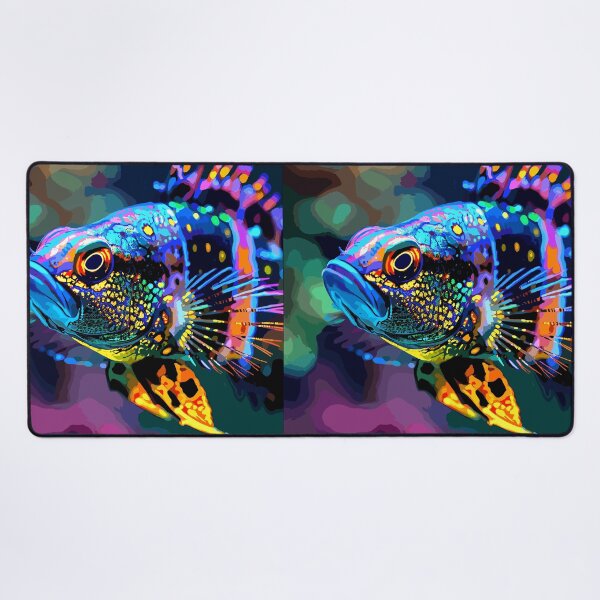 Item preview, Colorful vibrant African OB Peacock Cichild  designed and sold by Artbyminga.