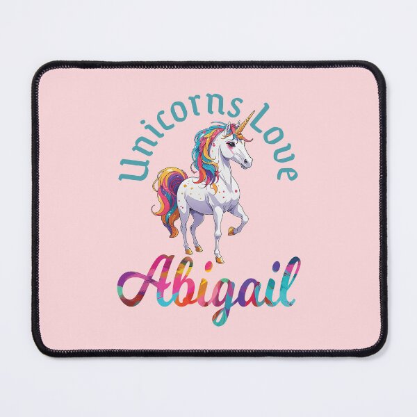 Item preview, Unicorns Love Abigail designed and sold by ComicKitsch.