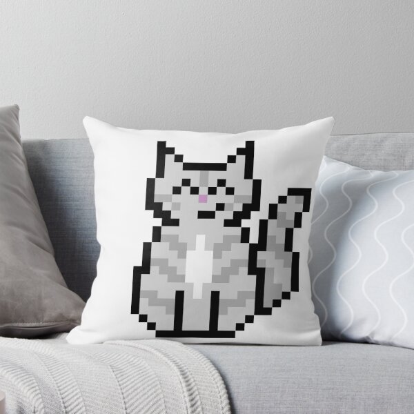 Item preview, Grey Tabby Cat Pixel Art designed and sold by bugpixels.