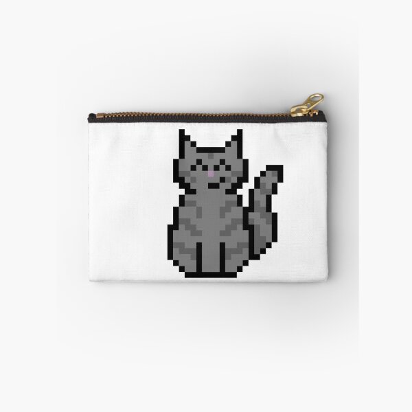 Item preview, Dark Grey Tabby Cat Pixel Art designed and sold by bugpixels.