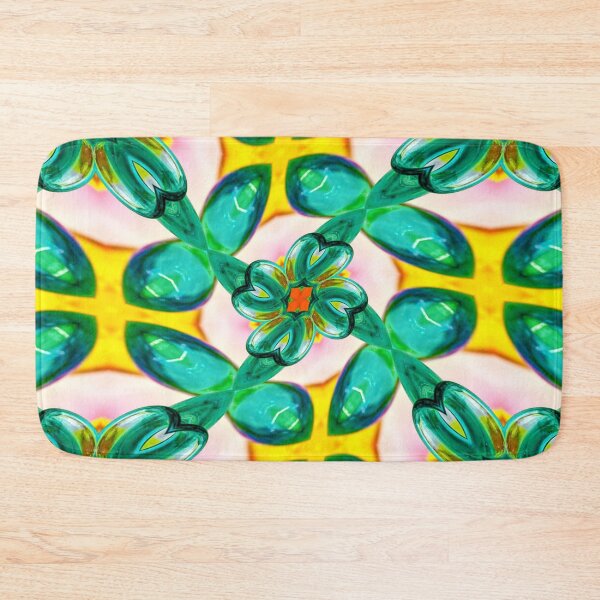 Item preview, Abstract Green Flowers Pattern designed and sold by Patternflower.