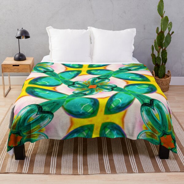 Item preview, Abstract Green Flowers Pattern designed and sold by Patternflower.