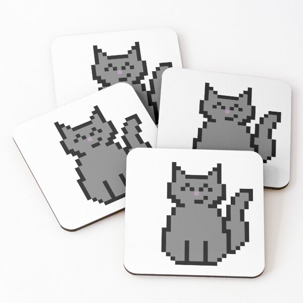 Item preview, Gray Cat Pixel Art designed and sold by bugpixels.