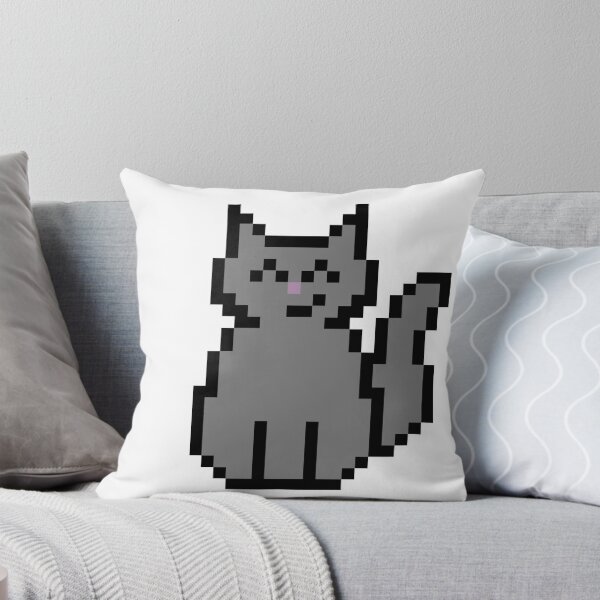 Item preview, Gray Cat Pixel Art designed and sold by bugpixels.