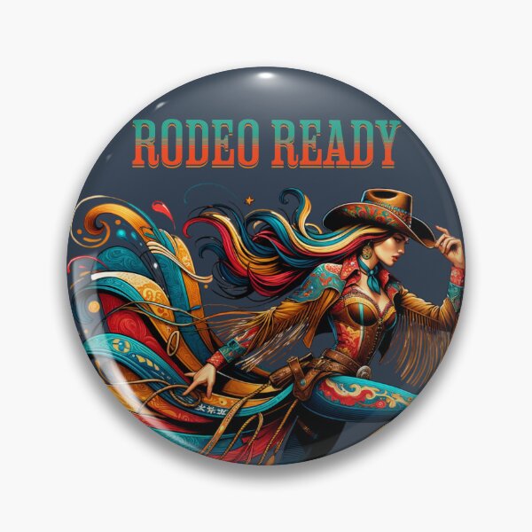 Artikelvorschau, Retro Vintage Rodeo Bereit Western Cowgirl Bunt entworfen und verkauft von AnalajiaDesigns.