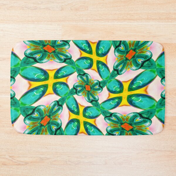 Item preview, Abstract Green Flowers Pattern designed and sold by Patternflower.