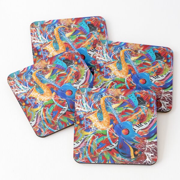 Item preview, Abstract, Colorful Guitar, Saxophone, Piano, Music Art by Juleez designed and sold by Juleez.