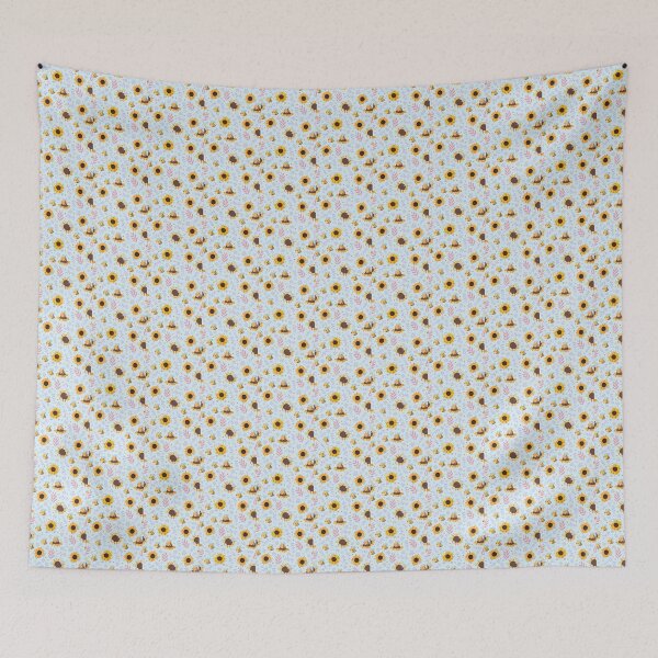Item preview, Bees and Sunflowers: Harmonious Nature Pattern" designed and sold by hjian8219.