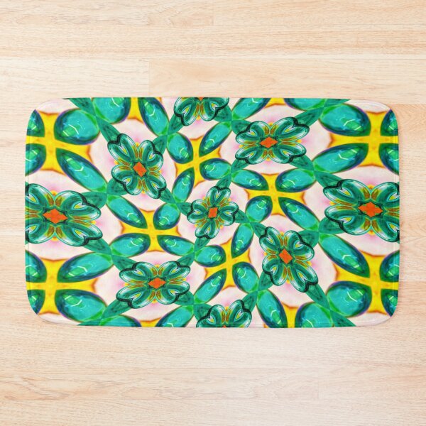Item preview, Abstract Green Flowers Pattern designed and sold by Patternflower.