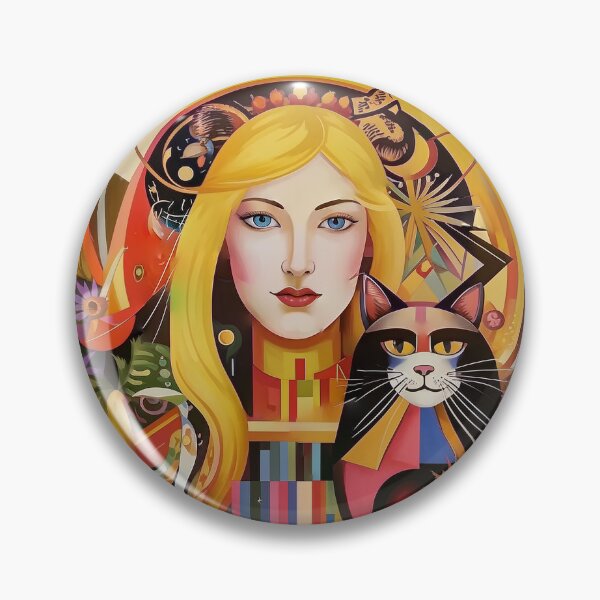 Item preview, Beautiful girl with a cat. designed and sold by Natalia-Vlad.