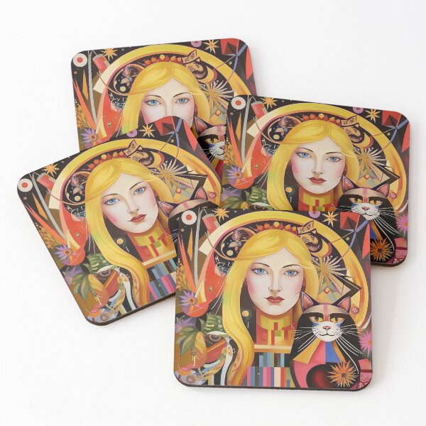 Item preview, Beautiful girl with a cat. designed and sold by Natalia-Vlad.