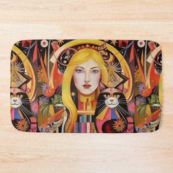 Item preview, Beautiful girl with a cat. designed and sold by Natalia-Vlad.