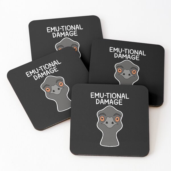 Item preview, (Version for DARK COLORED Items) EMU-TIONAL DAMAGE designed and sold by chicorycreative.