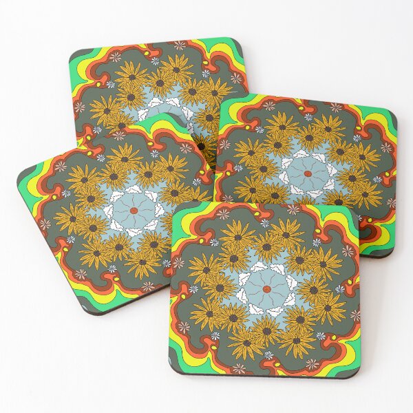 Item preview, Healing Wildflower Mandala | Rainbow Flowers Nature Art designed and sold by climboncowgirl.