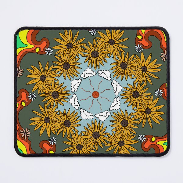 Item preview, Healing Wildflower Mandala | Rainbow Flowers Nature Art designed and sold by climboncowgirl.
