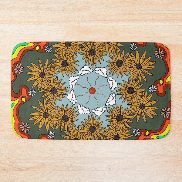 Item preview, Healing Wildflower Mandala | Rainbow Flowers Nature Art designed and sold by climboncowgirl.