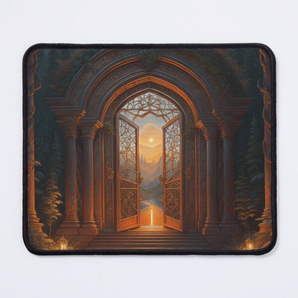 Item preview, Enchanted Forest Realm Sunset Wrought Iron Gates designed and sold by EnchantedVista.
