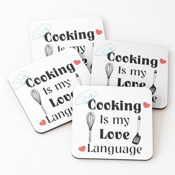 Item preview, Cooking Is My Love Language With Hearts designed and sold by m2inspiration.