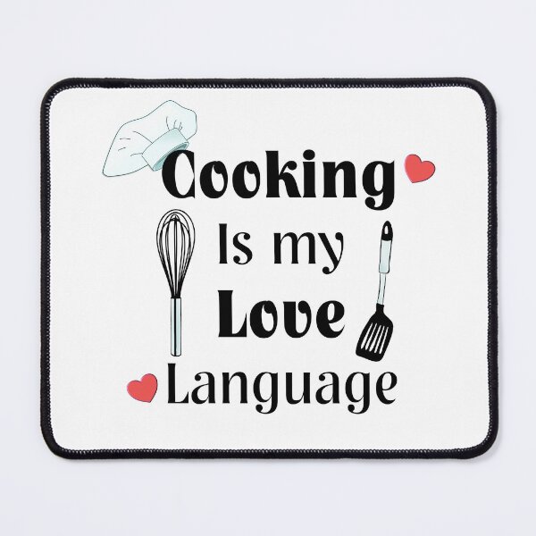 Item preview, Cooking Is My Love Language With Hearts designed and sold by m2inspiration.