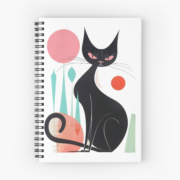 Item preview, Black Cat Mid Century Modern Atomic Cat designed and sold by DigitalEffects.