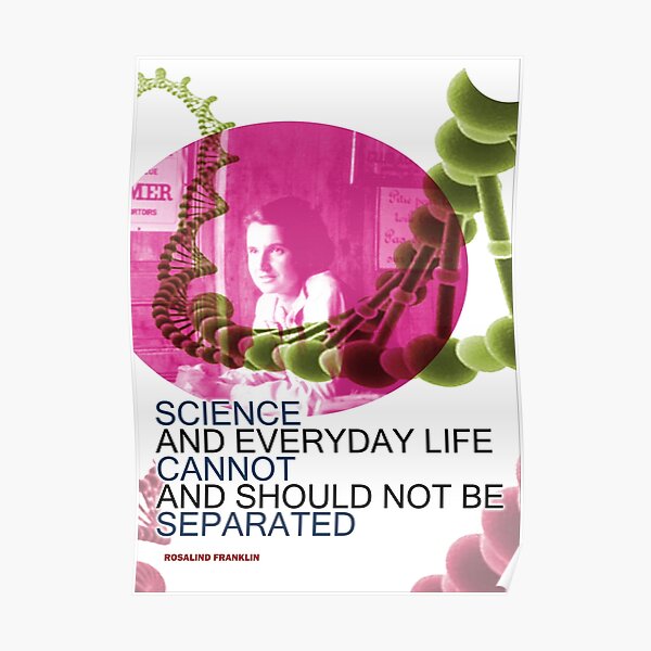 Rosalind Franklin Inspirational Quote 2 - Science Nerd Gift Poster