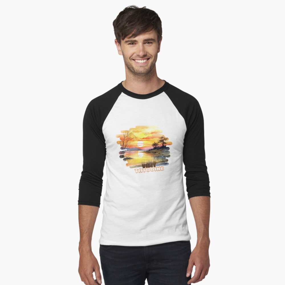 Vista previa del artículo con la obra «Camiseta ¾ estilo béisbol», diseñado y vendido por NoobsDesign.