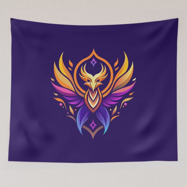 Item preview, Mystic Phoenix Mandala: Graffiti Rebirth in Vivid Plumage designed and sold by H Jonas.
