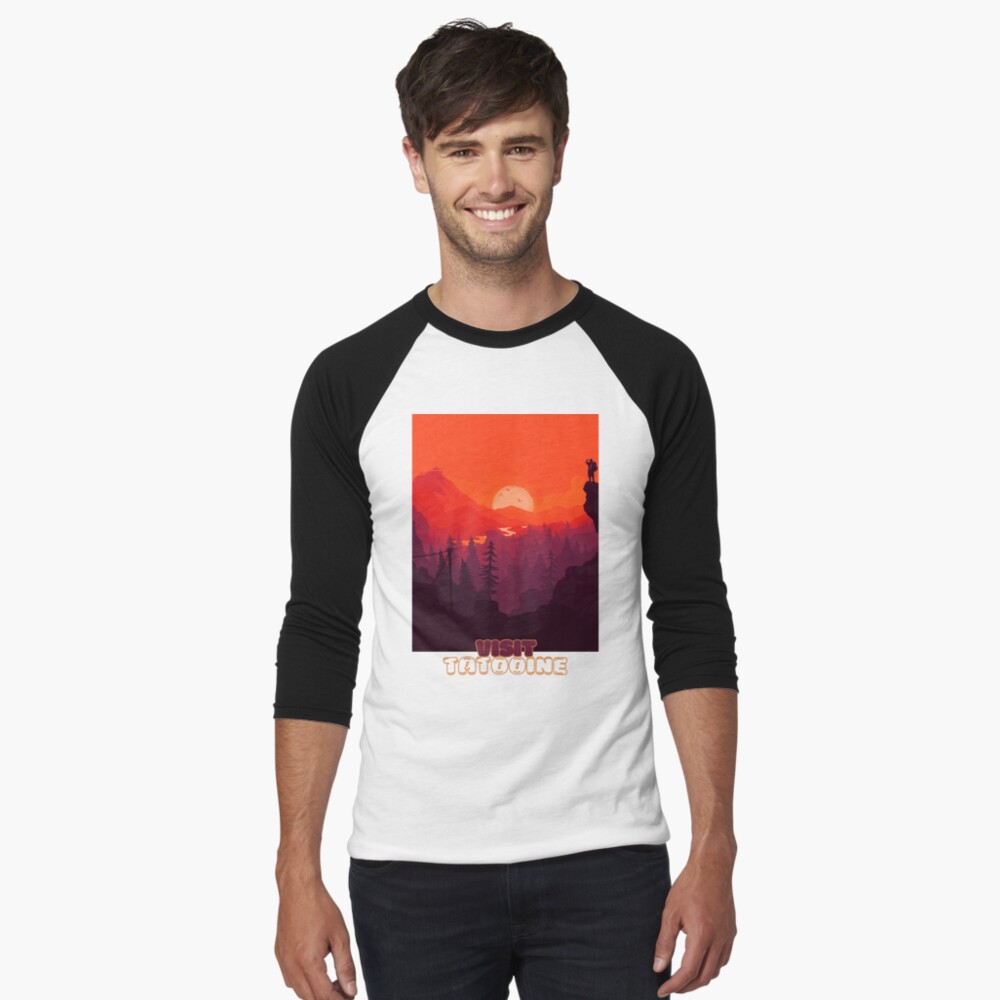 Vista previa del artículo con la obra «Camiseta ¾ estilo béisbol», diseñado y vendido por NoobsDesign.