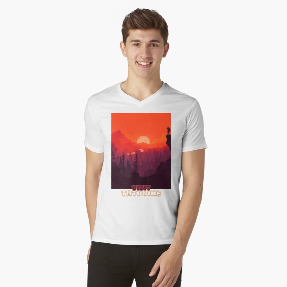 Vista previa del artículo con la obra «Camiseta de cuello en V», diseñado y vendido por NoobsDesign.