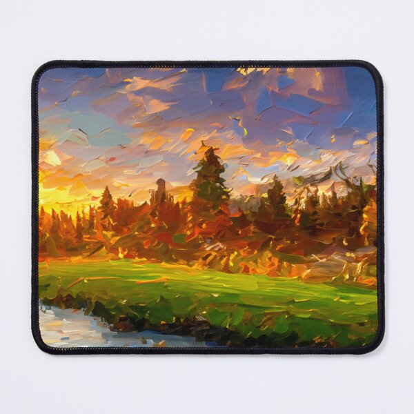 Item preview, Country River Sunset designed and sold by ArtFactoryAI.