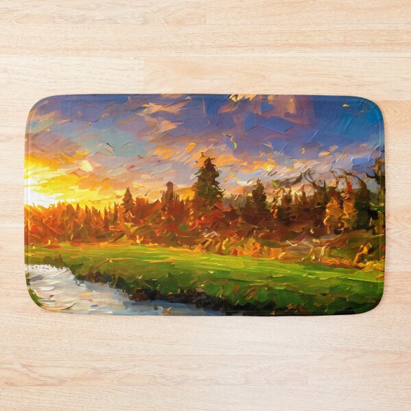 Item preview, Country River Sunset designed and sold by ArtFactoryAI.