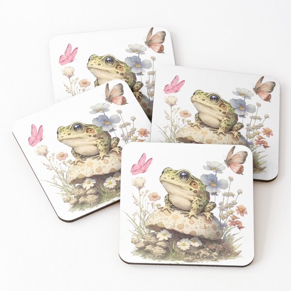 Item preview, Cottagecore Frog with flowers designed and sold by caseluv.