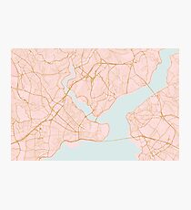 Istanbul map, Turkey Photographic Print