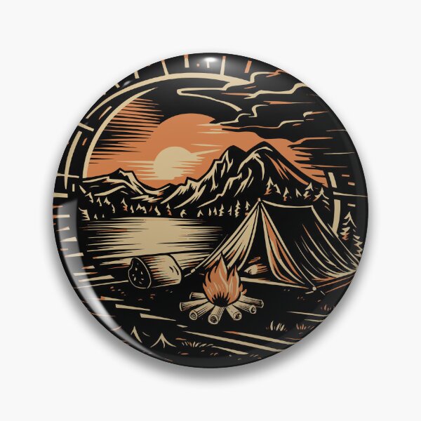 Item preview, Campfire and mountain for nature lovers and adventurers designed and sold by Newz Walker.