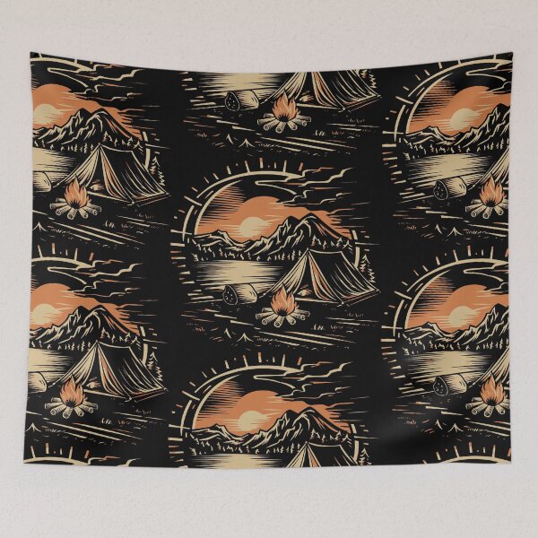 Item preview, Campfire and mountain for nature lovers and adventurers designed and sold by Newz Walker.