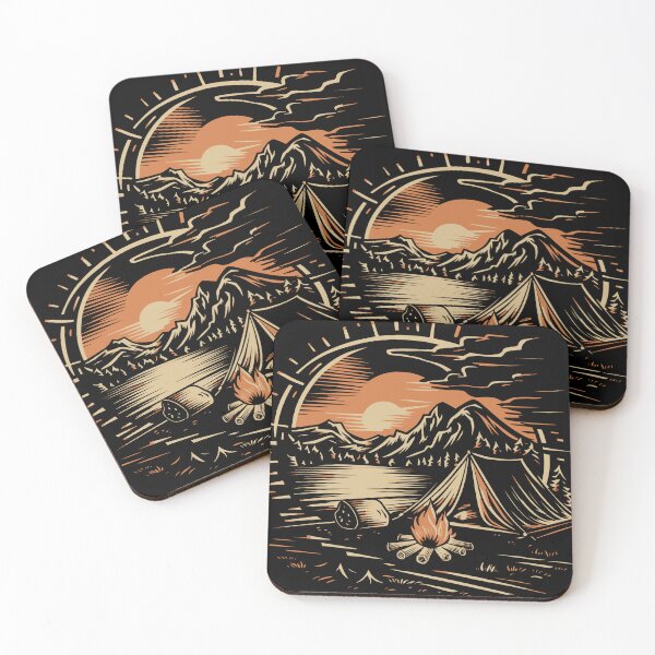 Item preview, Campfire and mountain for nature lovers and adventurers designed and sold by Newz Walker.