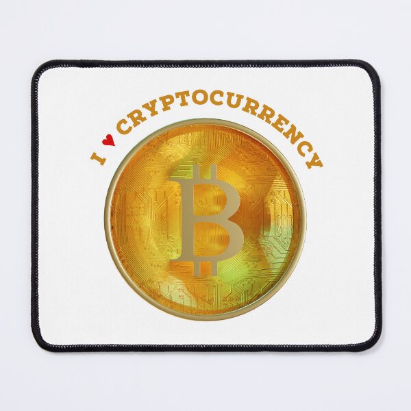 Item preview, I Love Cryptocurrency Golden Bitcoin designed and sold by KTSubz Faith & Fun Designs.